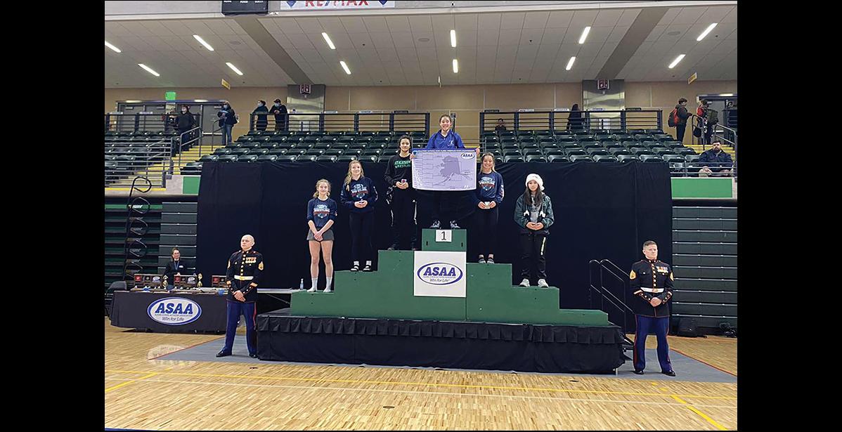 Photo by Katie Smith STATE WRESTLING CHAMPION— Natallie Tobuk of Nome brought home the state championship, being undefeated in the 125-lbs class.