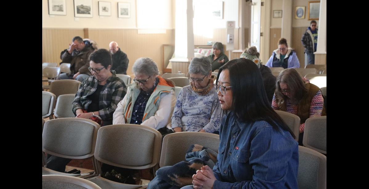 Photo by Laura Robertson Angie Nguyen with the City of Nome had organized the interfaith vigil.
