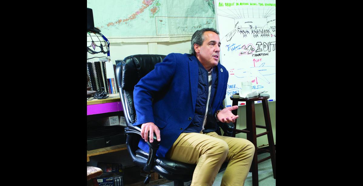 VISITING— U.S. Arctic Research Commission Chairman Tom Dans visited Nome last week. Photo by Nils Hahn