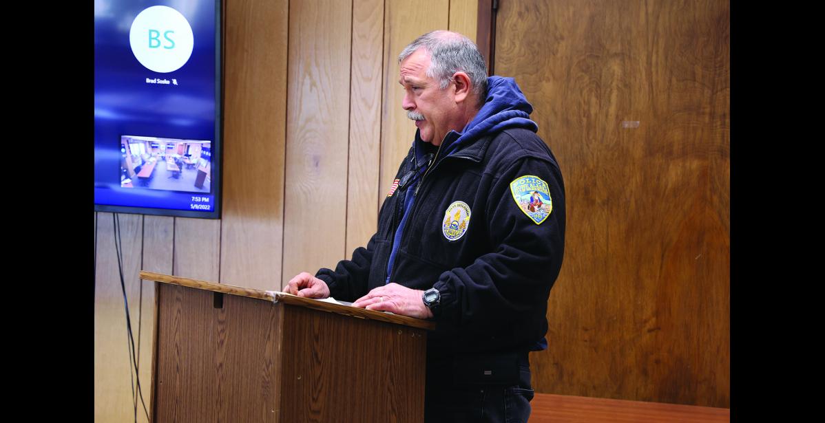 Nugget file photo by Diana Haecker HIRED AGAIN— Former NPD Chief Mike Heintzelman accepted the position of Interim NPD Chief. He is pictured here at a council meeting in May 2022.