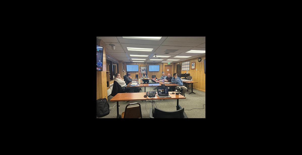 Photo by Diana Haecker LISTENING— The Nome Common Council listens to public comments during the Monday, January 27,2025 meeting at City Hall.