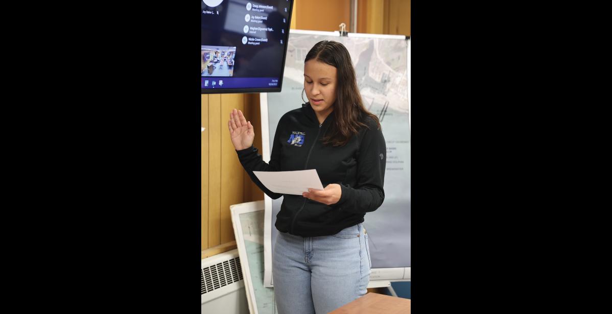 Photo by Diana Haecker YOUTH MEMBER— Kellie Miller is the new Youth member to the Nome Common Council.