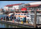 Nugget file photo by Sarah Manriquez Passengers getting out of the tender boats, during Westerdam's visit to Nome in 2025.
