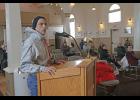 Iditarod CEO Rob Urbach addresses the Nome Common Council in an emergency meeting at Old St. Joe's on March 17, 2020. 