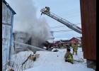 HOUSE FIRE— Nome Volunteer Fire Dept. spent four hours extinguishing a house fire on Seppala Dr. on Wednesday, January 20. Nobody was hurt in the fire. 